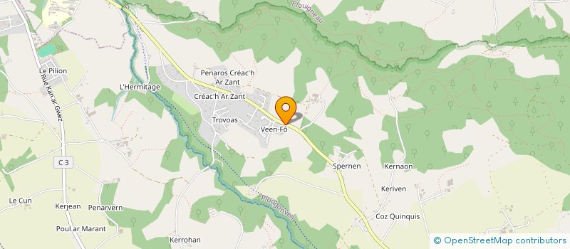 localisation de l'entreprise PLACE DU CHAMPS DE MARS  PLOUGONVEN