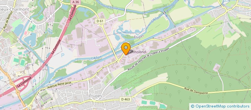 localisation de l'entreprise PLACE DU LOCAL BELFORT MONTBELIARD  ETUPES