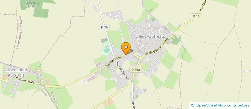 localisation de l'entreprise PLACE/LN  VILLERS-OUTREAUX