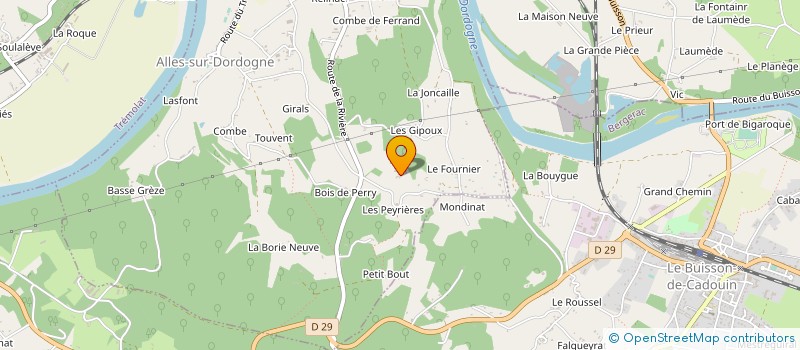 localisation de l'entreprise PLACEMENT DE FONBENEY  ALLES-SUR-DORDOGNE