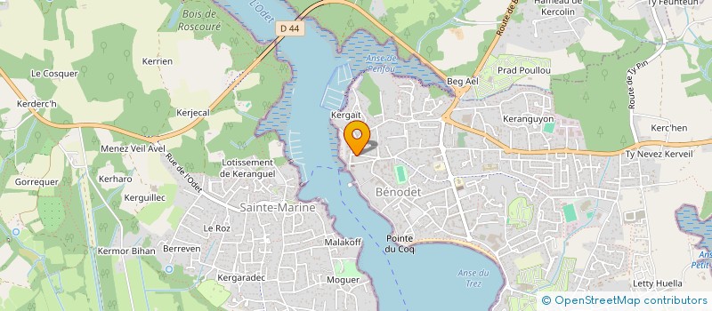 localisation de l'entreprise PLACET RESTAURATION  BENODET