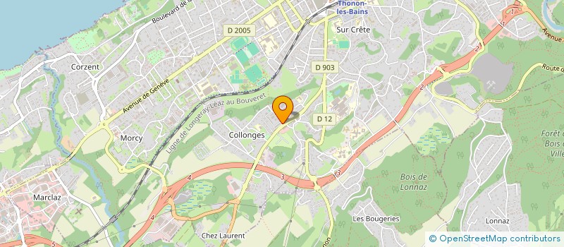 localisation de l'entreprise PLACO-PEINTURE 74 à THONON-LES-BAINS