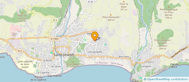 localisation de l'entreprise PLACO PLATRE REUNION à SAINT-JOSEPH