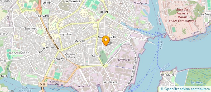 localisation de l'entreprise PLAGINES  LORIENT