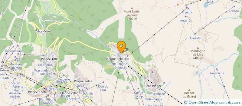 localisation de l'entreprise PLAGNE SKI BELLECOTE  LA PLAGNE TARENTAISE