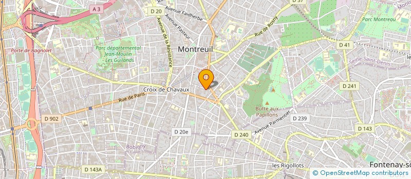 localisation de l'entreprise PLAIFORME  MONTREUIL