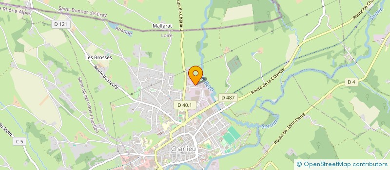 localisation de l'entreprise PLAINARD COUVERTURE  CHARLIEU