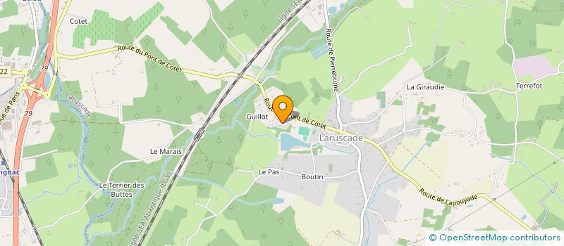 localisation de l'entreprise PLAINE AIR AVENTURE  LARUSCADE