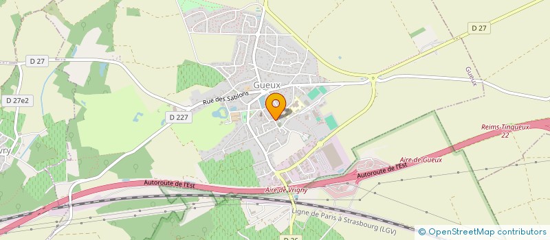 localisation de l'entreprise PLAINE DE JEUX CHALONS  GUEUX