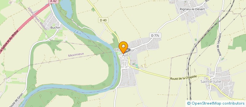 localisation de l'entreprise PLAINE DE L'AIN DEVELOPPEMENT  CHAZEY-SUR-AIN