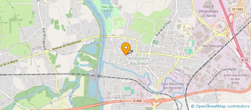 localisation de l'entreprise PLAINE NATURE  ANDREZIEUX-BOUTHEON