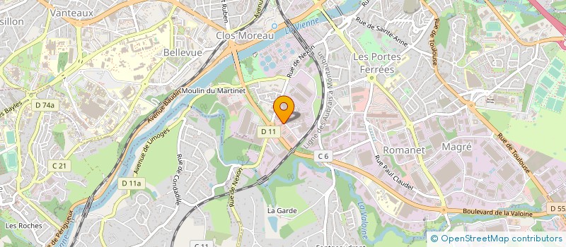 localisation de l'entreprise PLAINEMAISON FRANCIS SA à LIMOGES