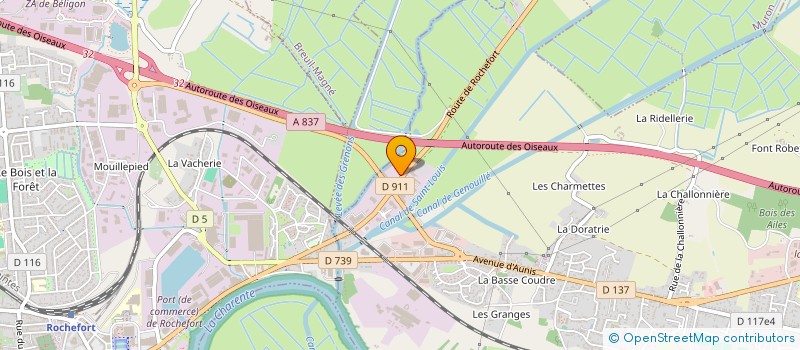 localisation de l'entreprise PLAINES ET COTEAUX  TONNAY-CHARENTE