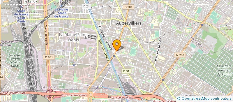 localisation de l'entreprise PLAISANCE 75 à AUBERVILLIERS