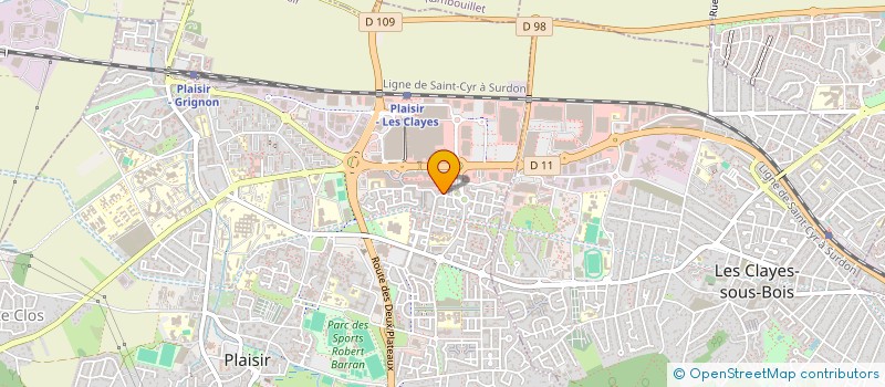 localisation de l'entreprise PLAISIR  PLAISIR