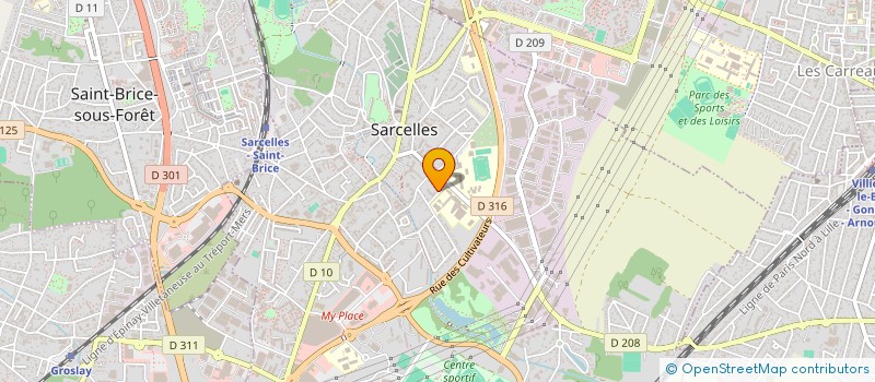 localisation de l'entreprise PLAISIR BARBER  SARCELLES