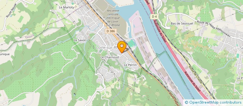 localisation de l'entreprise PLAISIR DE COURIR - LOIRE SUR RHONE  LOIRE-SUR-RHONE