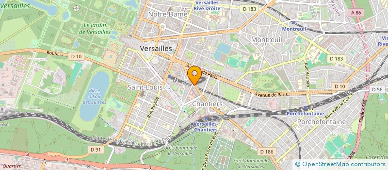 localisation de l'entreprise PLAISIR DES ONGLES à VERSAILLES