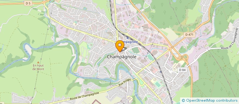 localisation de l'entreprise PLAISIRS CHOCOLA'THE à CHAMPAGNOLE