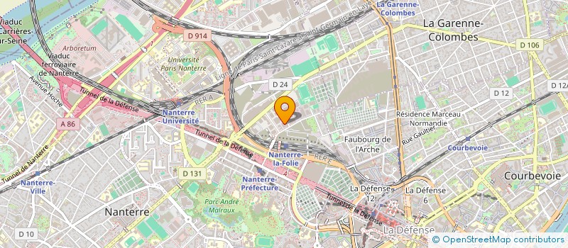 localisation de l'entreprise PLAISIRS DE PARIS à NANTERRE