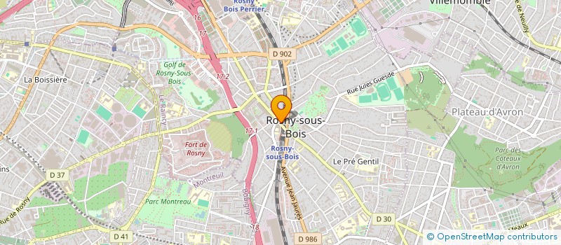 localisation de l'entreprise PLAISIRS DE ROSNY à ROSNY-SOUS-BOIS
