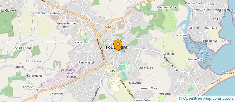 localisation de l'entreprise PLAISIRS ET DELICES  FOUESNANT