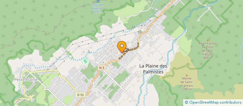 localisation de l'entreprise PLAISIRS RANDO 2 P à LA PLAINE-DES-PALMISTES