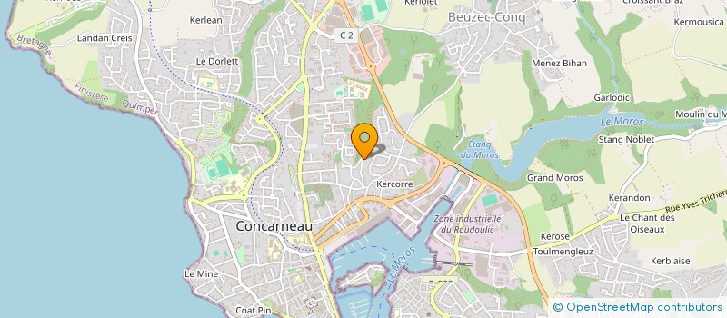 localisation de l'entreprise PLAK'BAT à CONCARNEAU