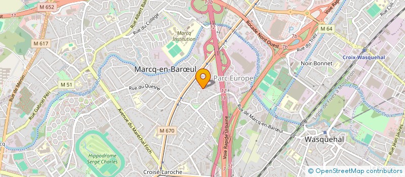 localisation de l'entreprise PLAMAC OPALE à MARCQ-EN-BARŒUL