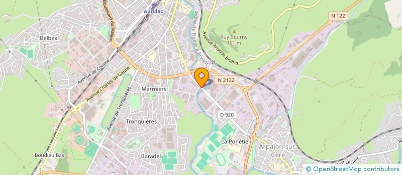 localisation de l'entreprise PLAN.A. à AURILLAC