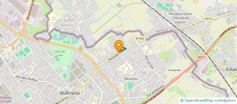 localisation de l'entreprise PLAN B  WATTRELOS