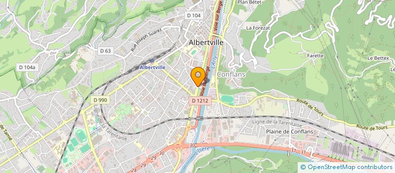 localisation de l'entreprise PLAN B  ALBERTVILLE
