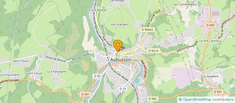 localisation de l'entreprise PLAN D à AUBUSSON