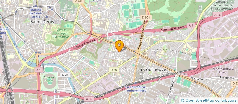 localisation de l'entreprise PLAN IMPACT à LA COURNEUVE