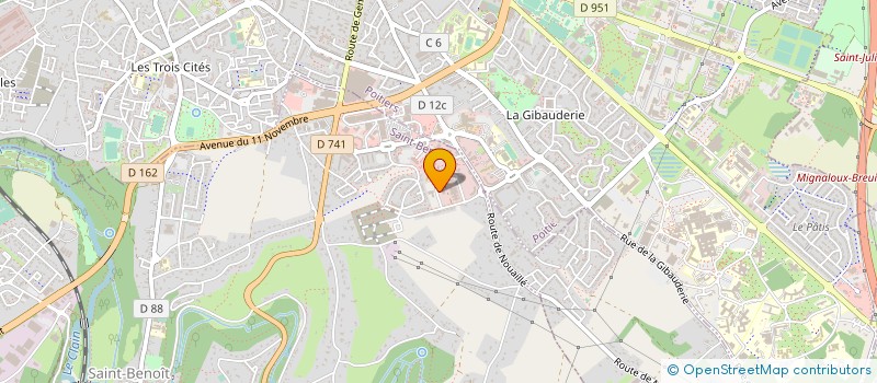 localisation de l'entreprise PLAN URBA SERVICES à SAINT-BENOIT