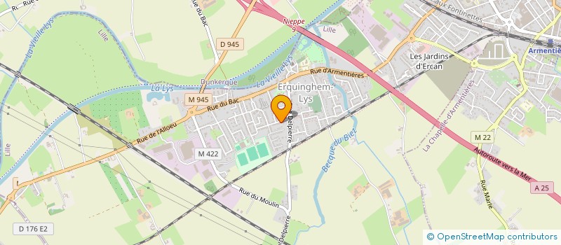 localisation de l'entreprise PLANCKE M ROBILLARD R à ERQUINGHEM-LYS