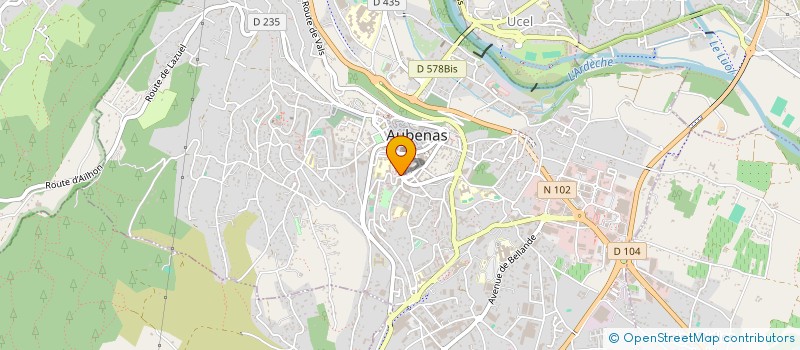 localisation de l'entreprise PLANET'AMBIANCES  AUBENAS