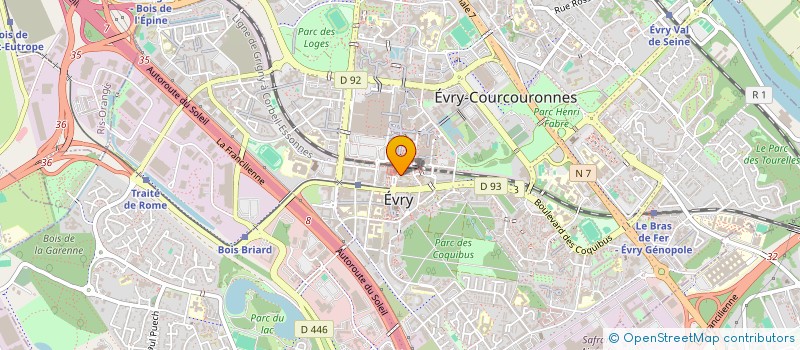 localisation de l'entreprise PLANET.COM à EVRY-COURCOURONNES