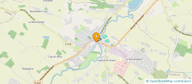 localisation de l'entreprise PLANET FOOD  LOMBEZ