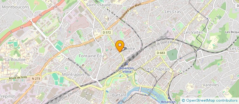 localisation de l'entreprise PLANET'INFORMATIQUE  BESANCON