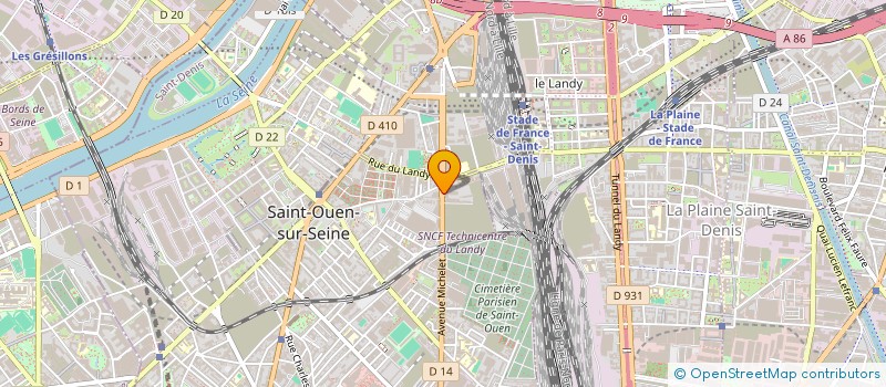 localisation de l'entreprise PLANET INTERACTIVE DEVELOPPEMENT à SAINT-OUEN-SUR-SEINE