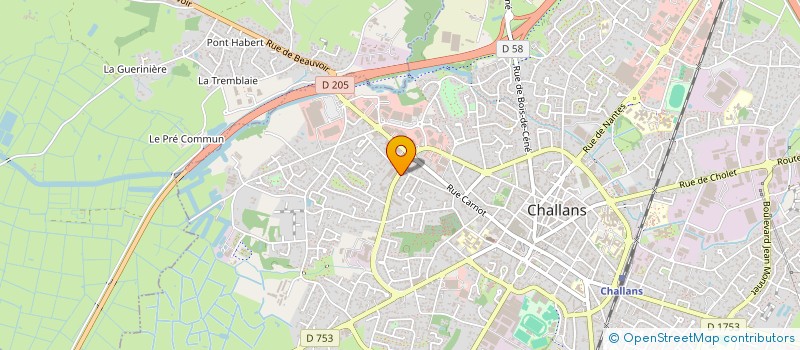 localisation de l'entreprise PLANET STUDIO OUEST à CHALLANS