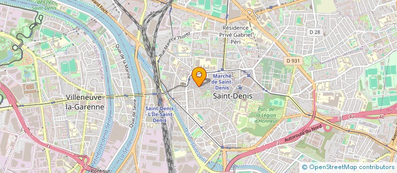 localisation de l'entreprise PLANETE AUTOS CARROSSERIE  SAINT-DENIS