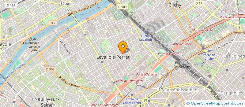 localisation de l'entreprise PLANETE BATIMENT à LEVALLOIS-PERRET