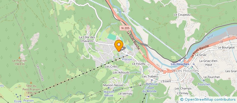 localisation de l'entreprise PLANETE BIO  LES HOUCHES