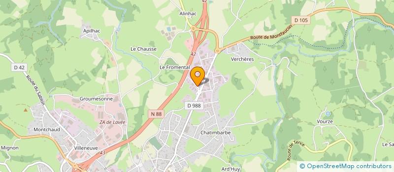 localisation de l'entreprise PLANETE BOWLING à YSSINGEAUX