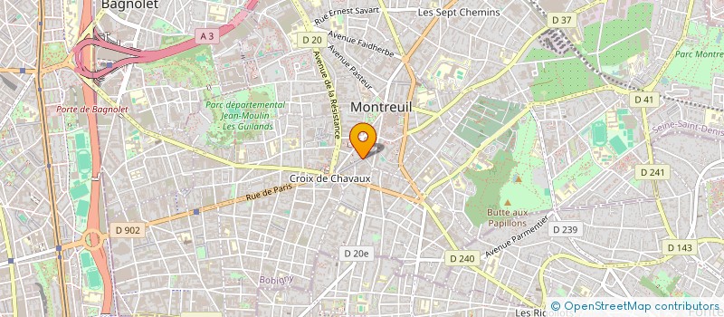 localisation de l'entreprise PLANETE CONDUITE MONTREUIL  MONTREUIL