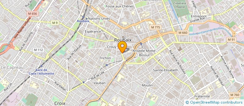 localisation de l'entreprise PLANETE CROISIERE à ROUBAIX