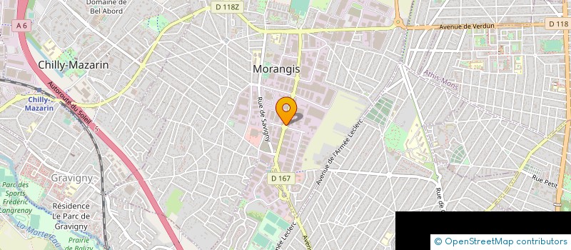 localisation de l'entreprise PLANETE FITNESS MORANGIS à MORANGIS