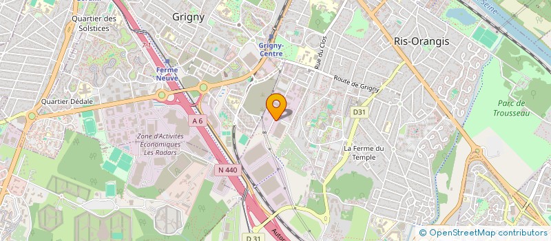 localisation de l'entreprise PLANETE IMPRESSION  RIS-ORANGIS